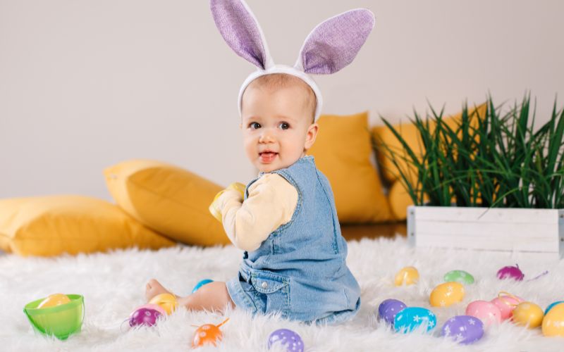 Spring clock change 2024 3 Toddler asleep in his high chair